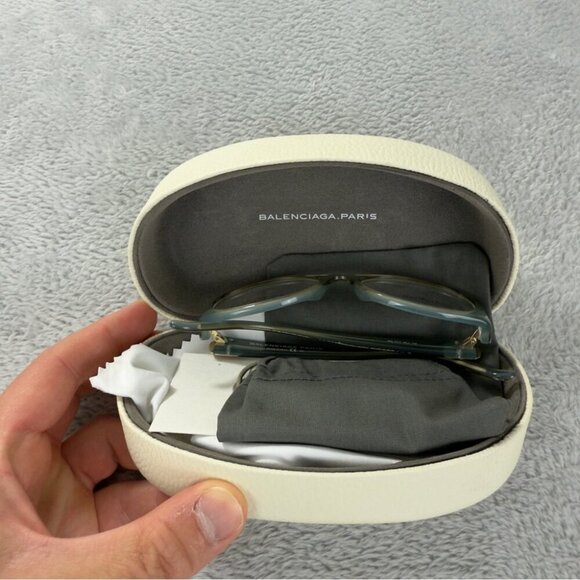 Balenciaga Paris NWT Women Cat Eye Green Glasses Non Prescription BAL 0117 Italy - Picture 3 of 16